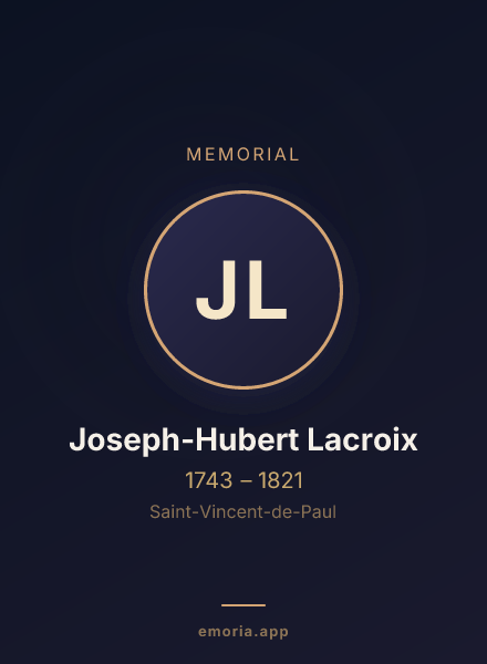 Memorial portrait of Joseph-Hubert Lacroix