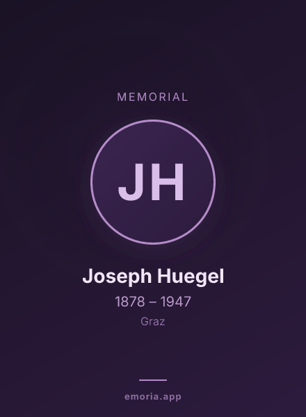 Memorial portrait of Joseph Huegel