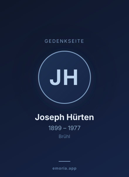Gedenkportrait von Joseph Hürten