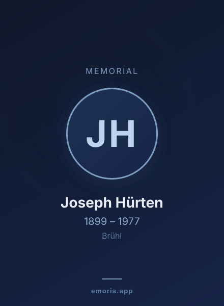 Memorial portrait of Joseph Hürten