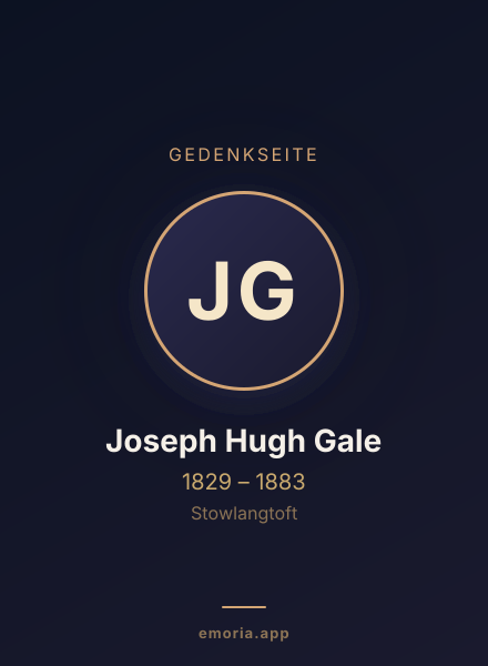 Gedenkportrait von Joseph Hugh Gale