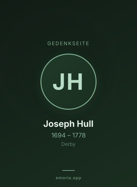 Gedenkportrait von Joseph Hull