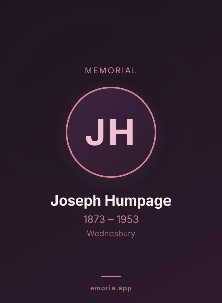 Memorial portrait of Joseph Humpage