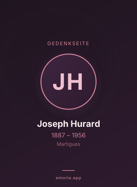 Gedenkportrait von Joseph Hurard
