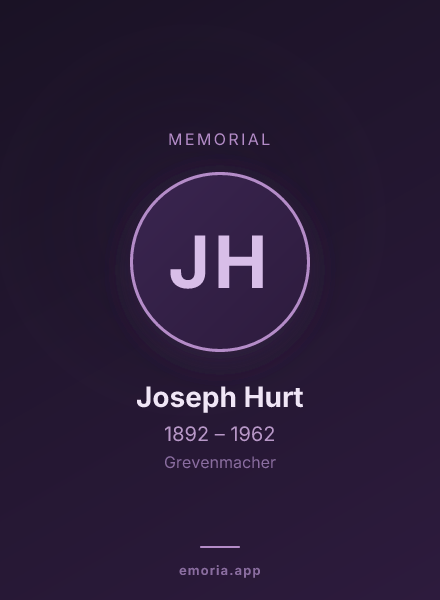 Memorial portrait of Joseph Hurt