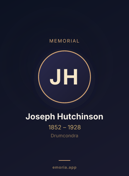 Memorial portrait of Joseph Hutchinson
