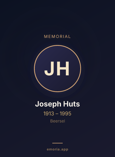Memorial portrait of Joseph Huts