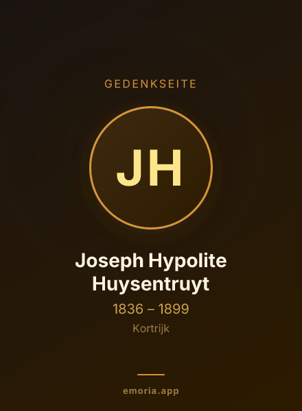 Gedenkportrait von Joseph Hypolite Huysentruyt