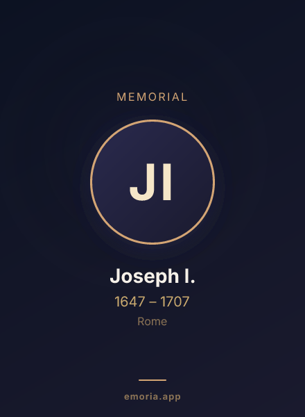 Memorial portrait of Joseph I.