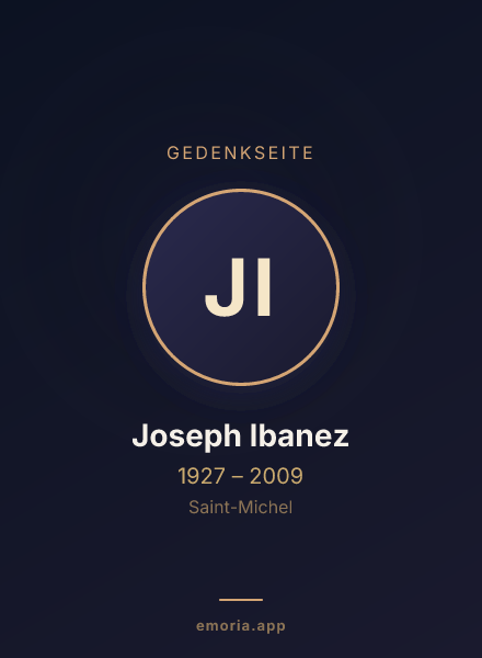 Gedenkportrait von Joseph Ibanez
