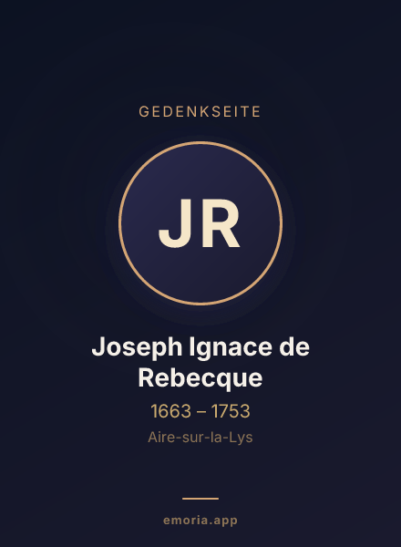 Gedenkportrait von Joseph Ignace de Rebecque