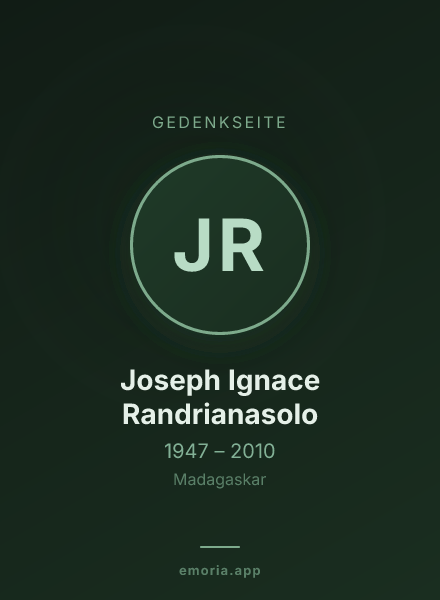 Gedenkportrait von Joseph Ignace Randrianasolo