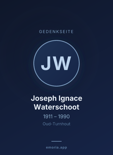Gedenkportrait von Joseph Ignace Waterschoot