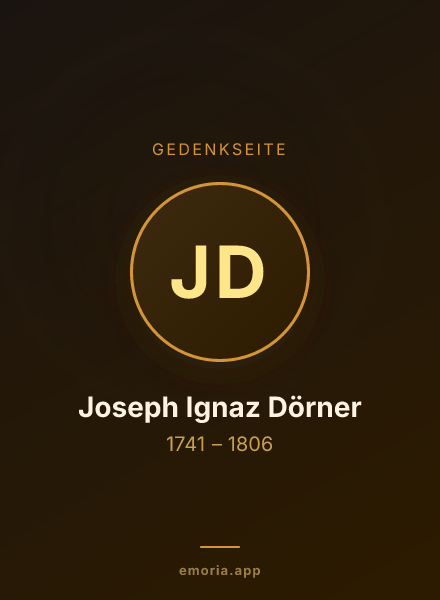 Gedenkportrait von Joseph Ignaz Dörner