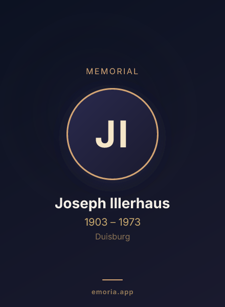 Memorial portrait of Joseph Illerhaus