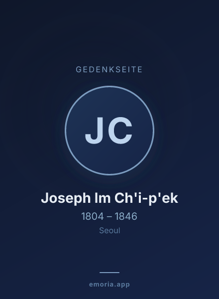 Gedenkportrait von Joseph Im Ch'i-p'ek