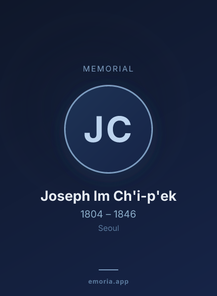Memorial portrait of Joseph Im Ch'i-p'ek