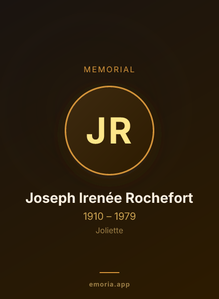 Memorial portrait of Joseph Irenée Rochefort