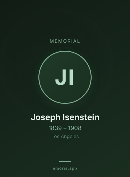 Memorial portrait of Joseph Isenstein