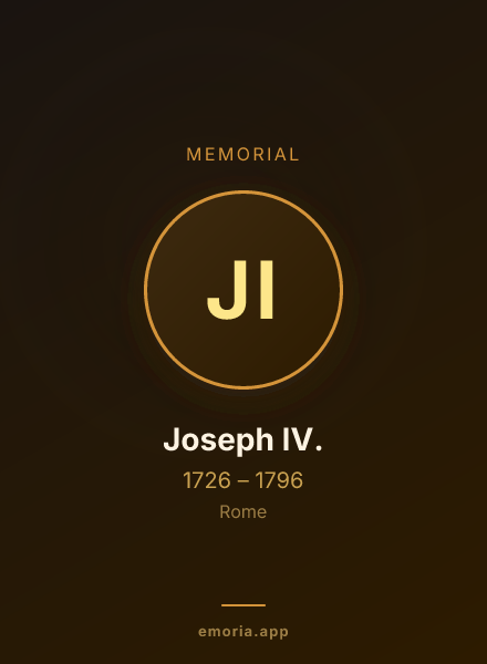 Memorial portrait of Joseph IV.