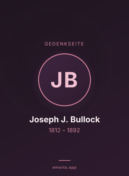 Gedenkportrait von Joseph J. Bullock