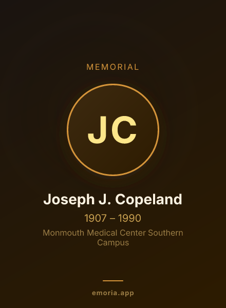 Memorial portrait of Joseph J. Copeland