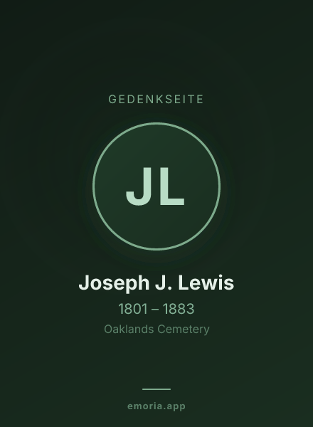 Gedenkportrait von Joseph J. Lewis