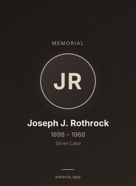 Memorial portrait of Joseph J. Rothrock