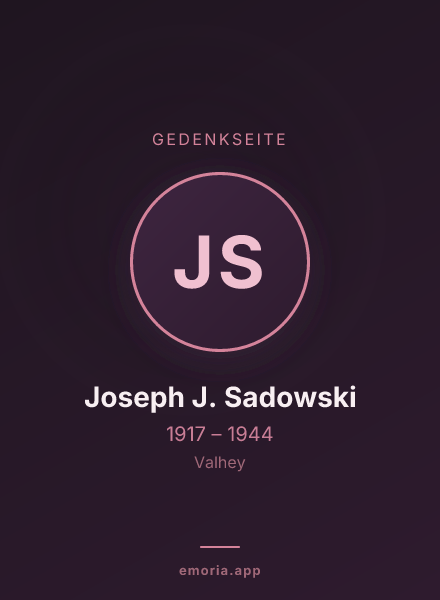 Gedenkportrait von Joseph J. Sadowski