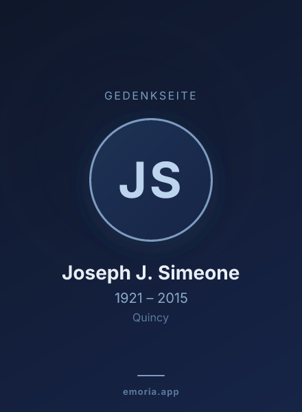 Gedenkportrait von Joseph J. Simeone