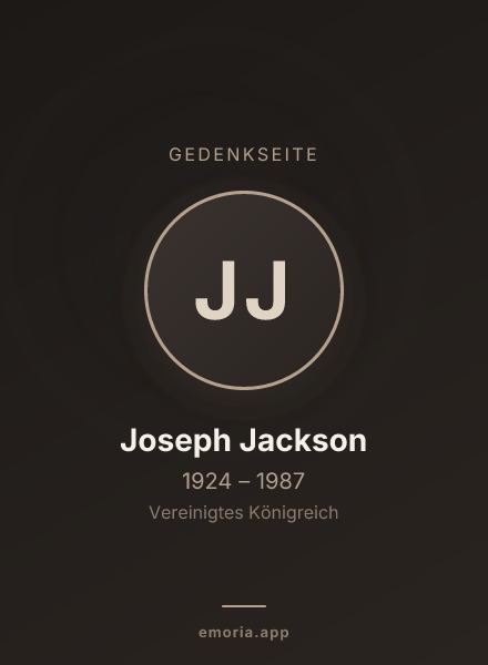 Gedenkportrait von Joseph Jackson