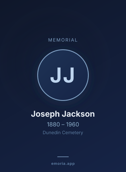 Memorial portrait of Joseph Jackson