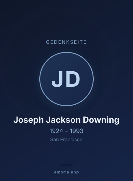 Gedenkportrait von Joseph Jackson Downing