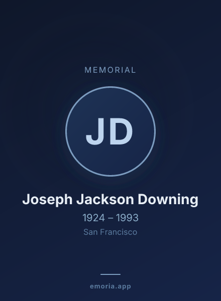 Memorial portrait of Joseph Jackson Downing