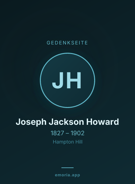Gedenkportrait von Joseph Jackson Howard