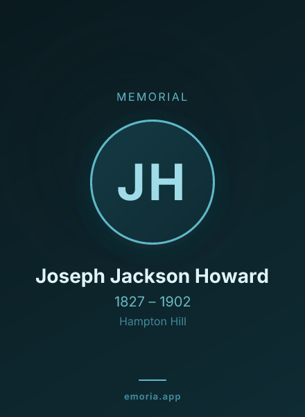 Memorial portrait of Joseph Jackson Howard