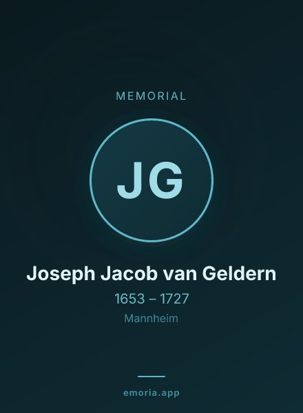 Memorial portrait of Joseph Jacob van Geldern