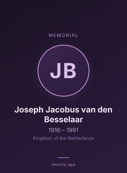 Memorial portrait of Joseph Jacobus van den Besselaar