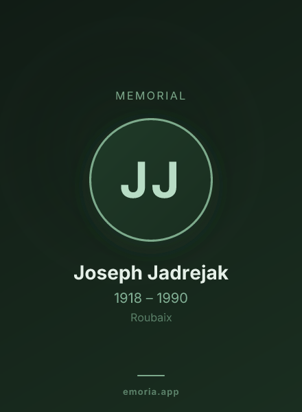 Memorial portrait of Joseph Jadrejak