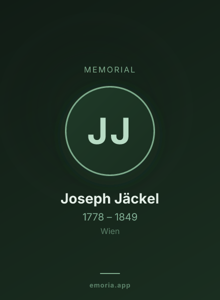 Memorial portrait of Joseph Jäckel