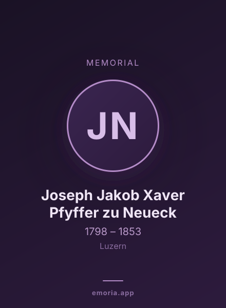 Memorial portrait of Joseph Jakob Xaver Pfyffer zu Neueck