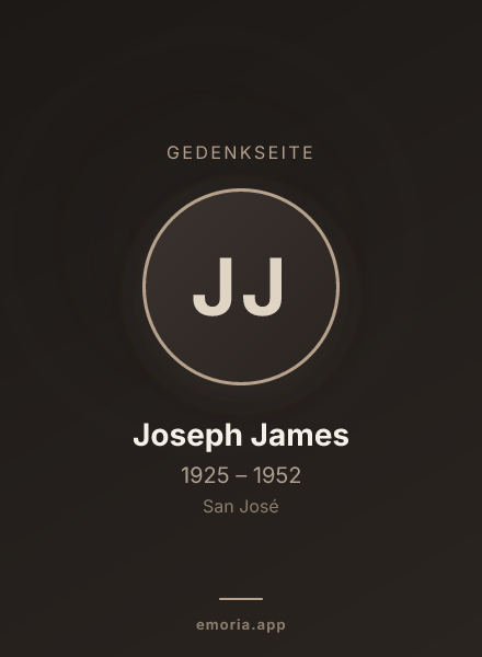 Gedenkportrait von Joseph James