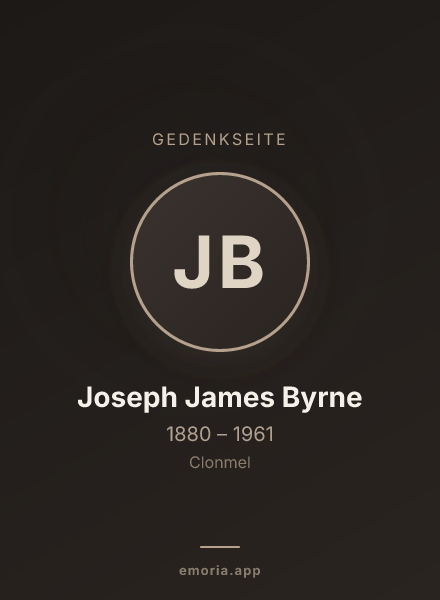 Gedenkportrait von Joseph James Byrne