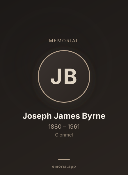 Memorial portrait of Joseph James Byrne