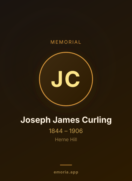 Memorial portrait of Joseph James Curling