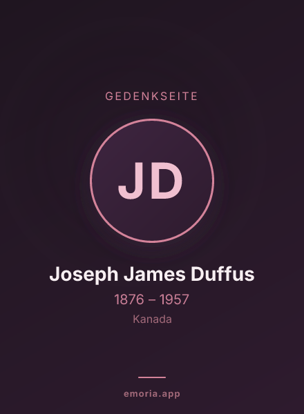Gedenkportrait von Joseph James Duffus