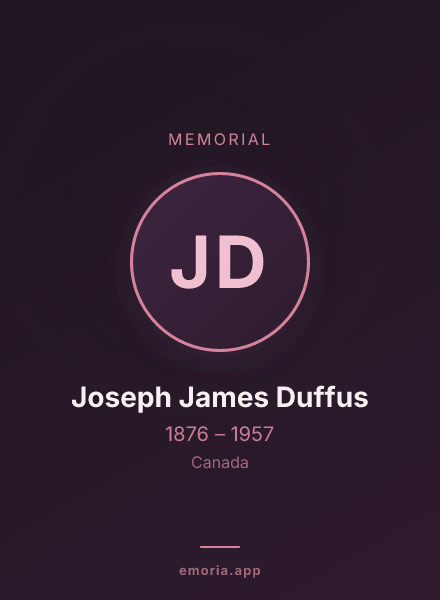 Memorial portrait of Joseph James Duffus