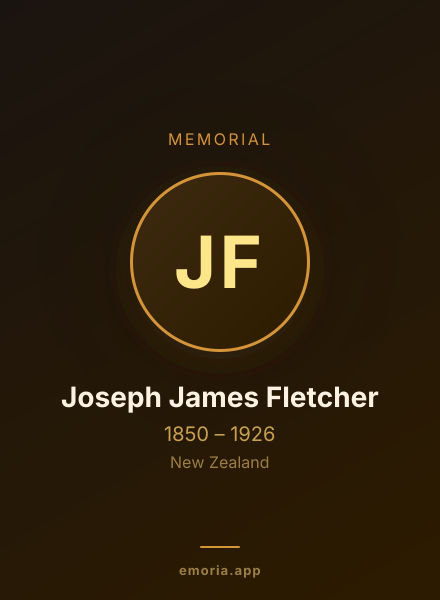 Memorial portrait of Joseph James Fletcher