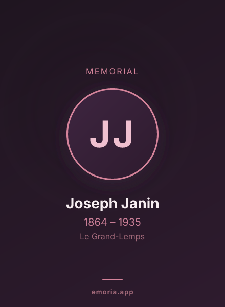 Memorial portrait of Joseph Janin