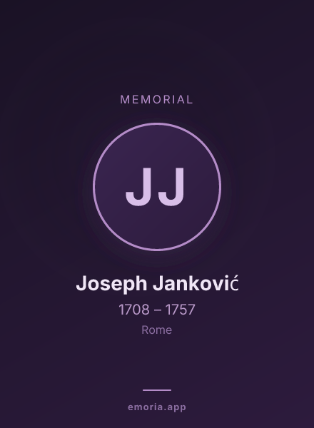 Memorial portrait of Joseph Janković